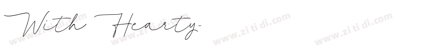 With Hearty字体转换